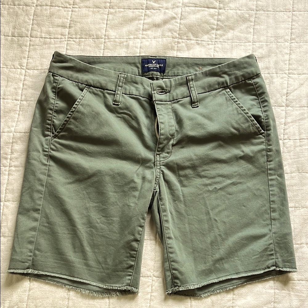 American Eagle Outfitters Olive Boyfriend Shorts